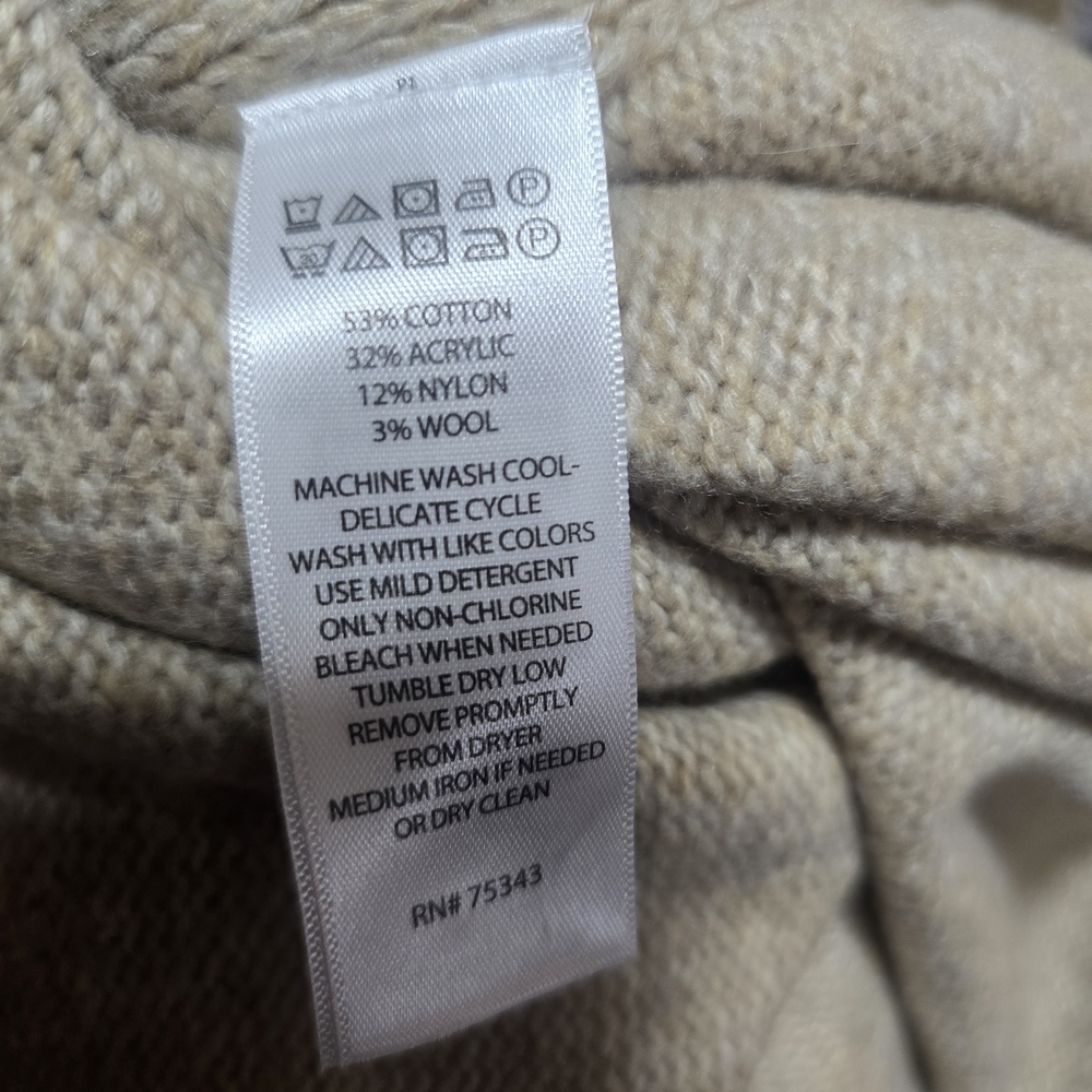 Cynthia Rowley Cream Turtleneck Sweater with Button Accents - Picture 6 of 7
